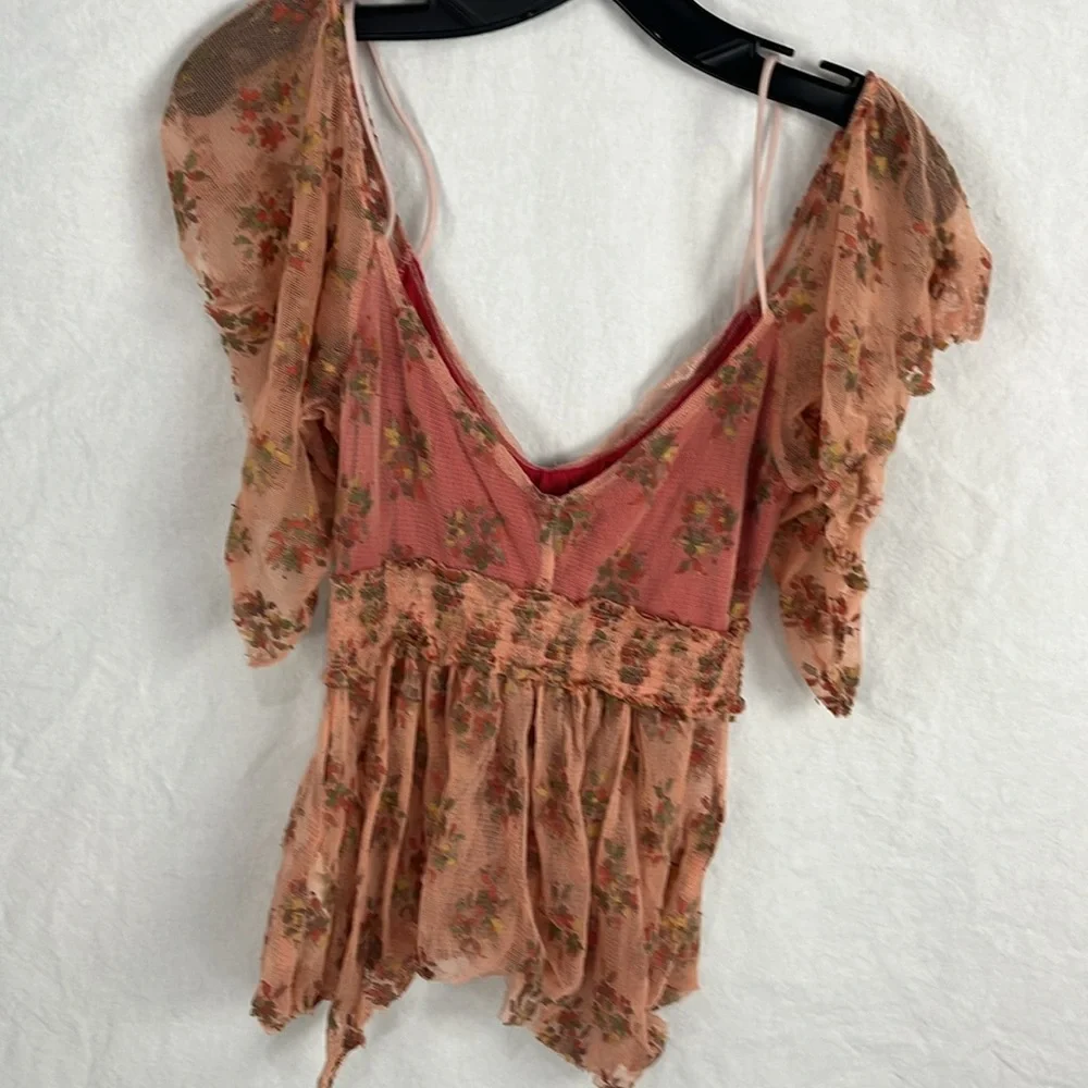 Free People xs mesh baby doll cottagecore - Picture 5 of 6